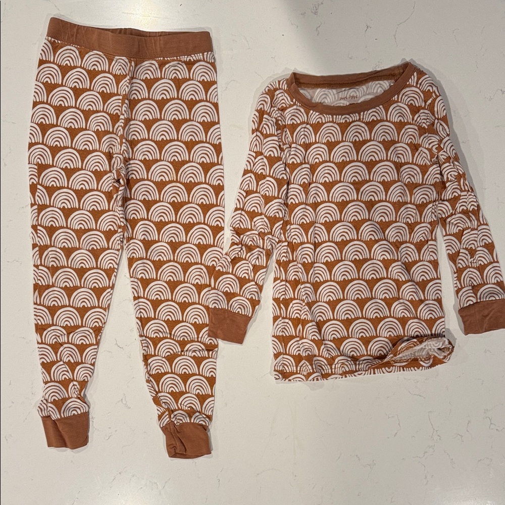 Little Sleepies Rust Rainbow Pajama set (2T)
